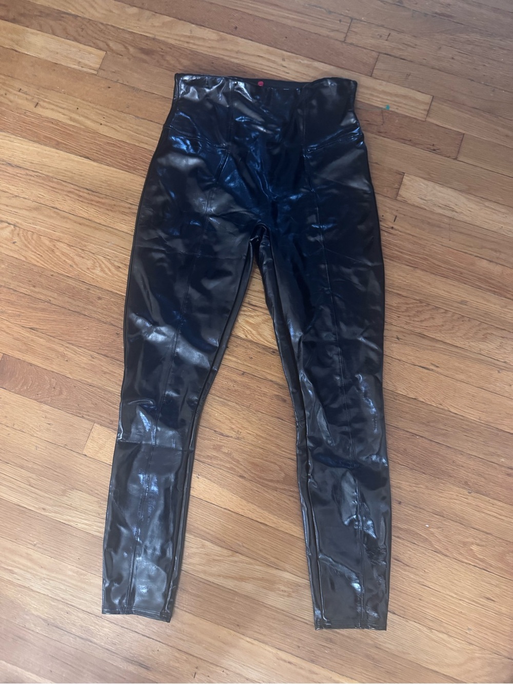 Spanx Faux Leather Leggings Shaping High Rise Chic Night Out Workwear